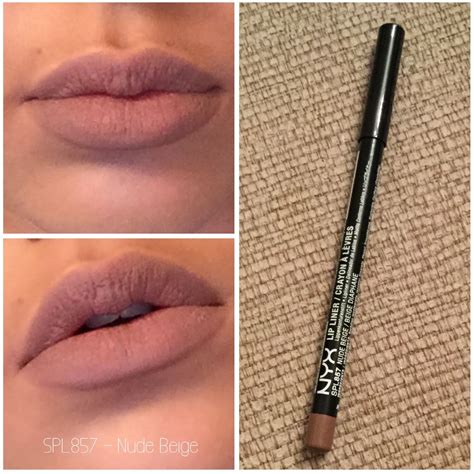 nyx nude beige lip liner|NYX Lipliner Slim Lip Pencil (1 g) Nude Beige 857